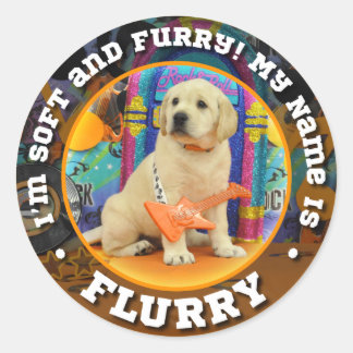 Rock Star Flurry Classic Round Sticker