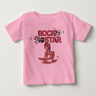 Rock star funny rocking horse baby tee