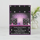Rock Star Girl Birthday Invitation | Zazzle