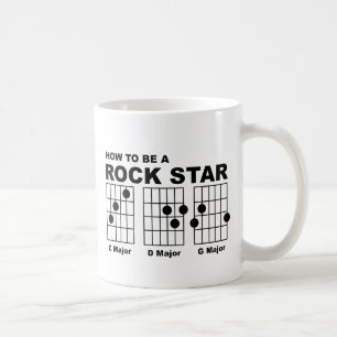 Rock Star Guitar Chord Funny Mug Humor