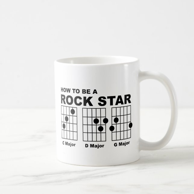 Rock Star Guitar Chord Funny Mug Humor (Right)