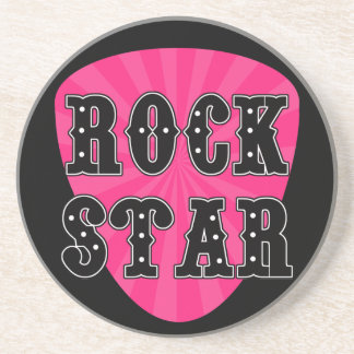 Rock Star Guitar Pick Drink Coaster