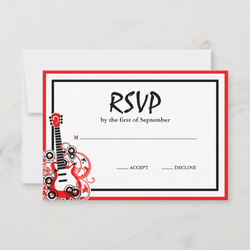 Rock Star Guitar Red Black RSVP