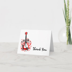 Rock Star Guitar Red Thank You