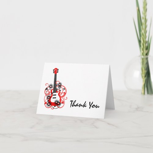 Rock Star Guitar Red Thank You
