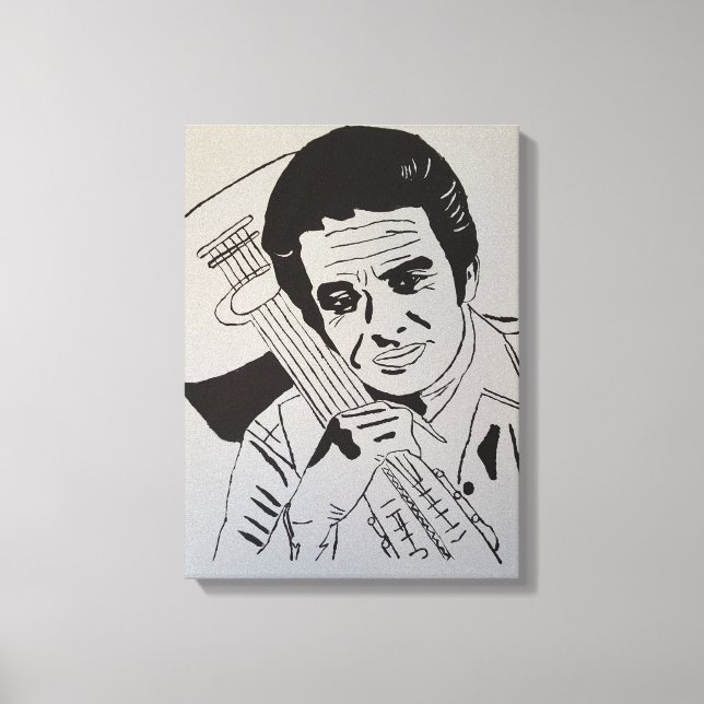 Rock Star Hand Painted by Mark ELsen Canvas Print (Front)