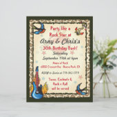 Rock Star invitation for Sonia (Standing Front)