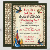 Rock Star invitation for Sonia (Front/Back)