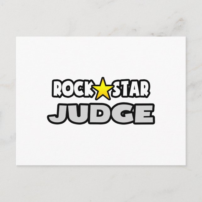 Rock Star Judge Postcard (Front)