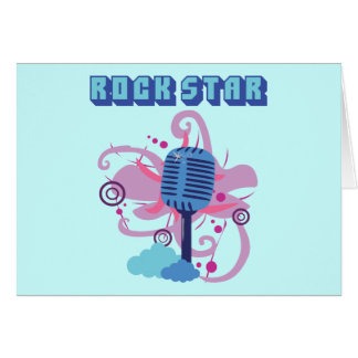 Rock Star Microphone Cards