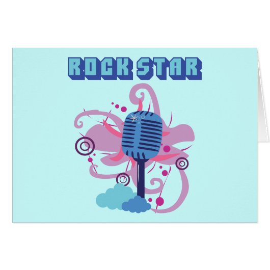 Rock Star Microphone Cards (Front Horizontal)