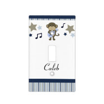 Rock Star Monkey Nursery Room Light Switch Cover