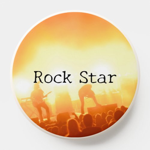 Rock Star Music Lovers or Musician orange color PopSocket