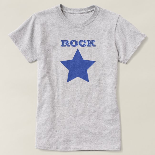 ROCK STAR | Navy Blue Star Women's Basic T-Shirt