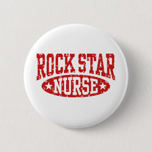 Rock Star Nurse Pinback Button