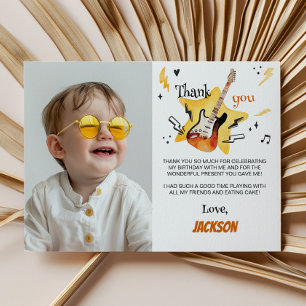 Rock Star One Rocks Thank You Card 1st Birthday