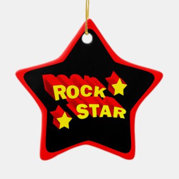 Rock Star Ornament by oldrockerdude at Zazzle