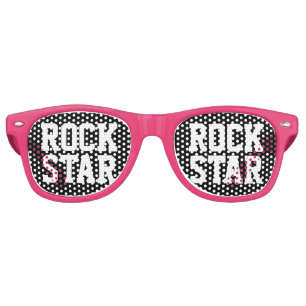 Rock star party shades Funny pink sunglasses
