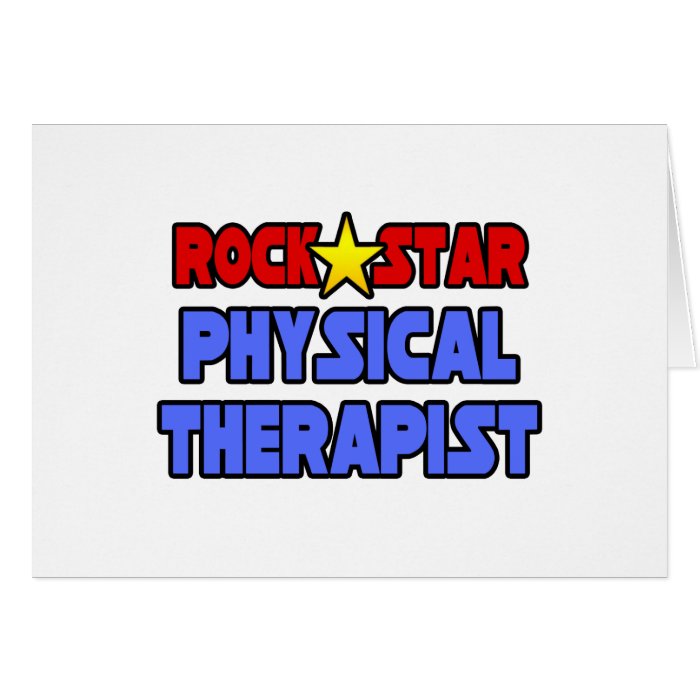 Rock Star Physical Therapist Greeting Cards