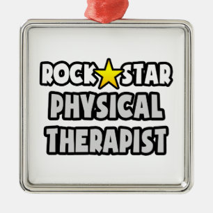 Rock Star Physical Therapist Metal Ornament