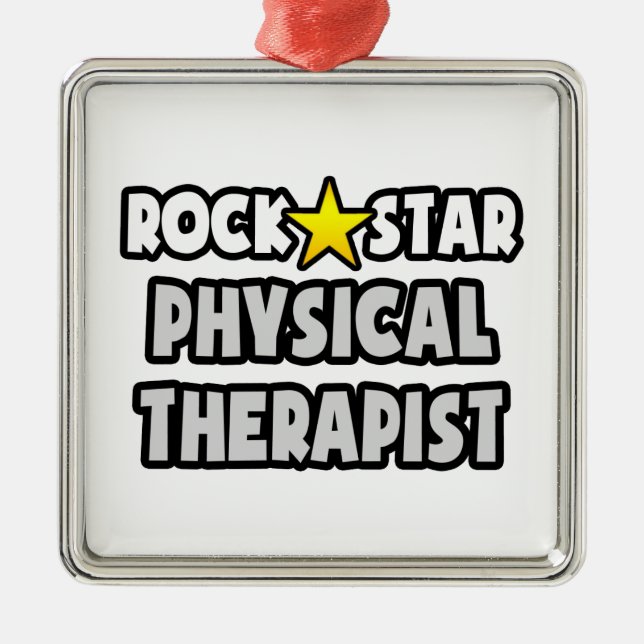 Rock Star Physical Therapist Metal Ornament (Front)