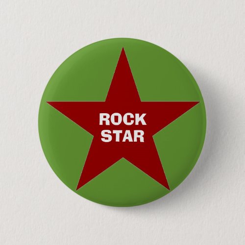 Rock Star Pin Back Button