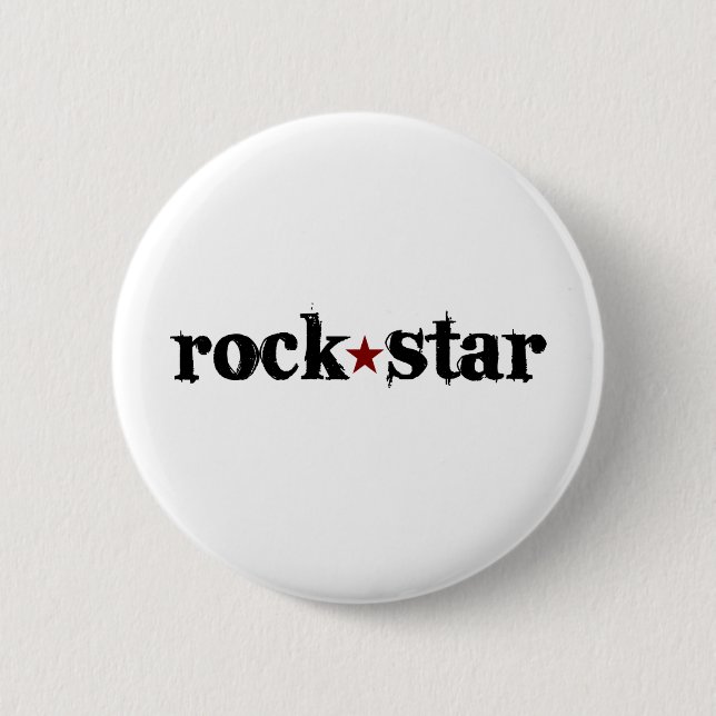 Rock Star Pinback Button (Front)