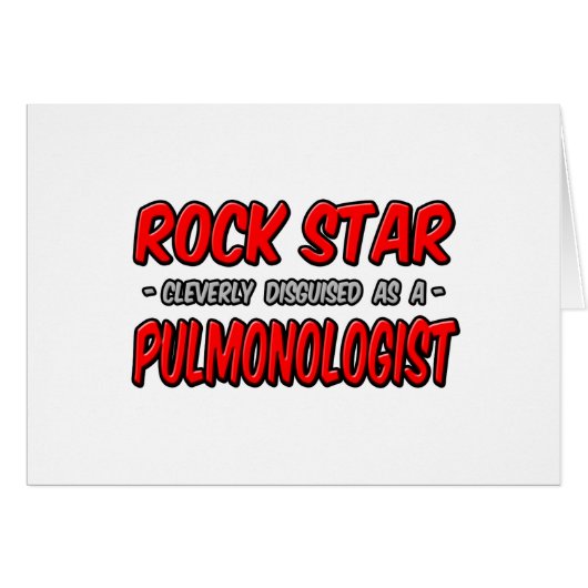 Rock Star .. Pulmonologist Cards (Front Horizontal)