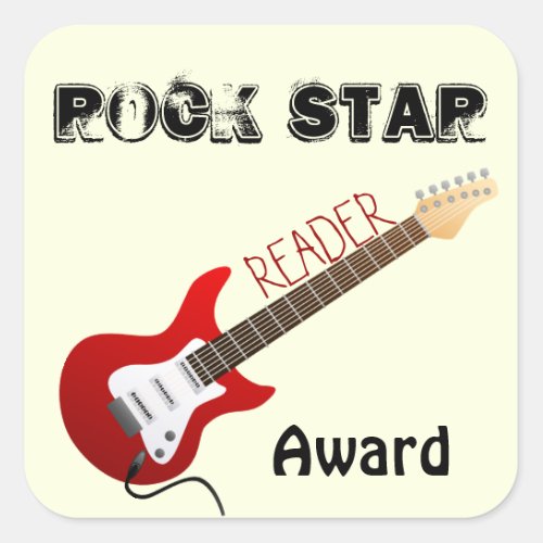 Rock Star Reader Award Sticker