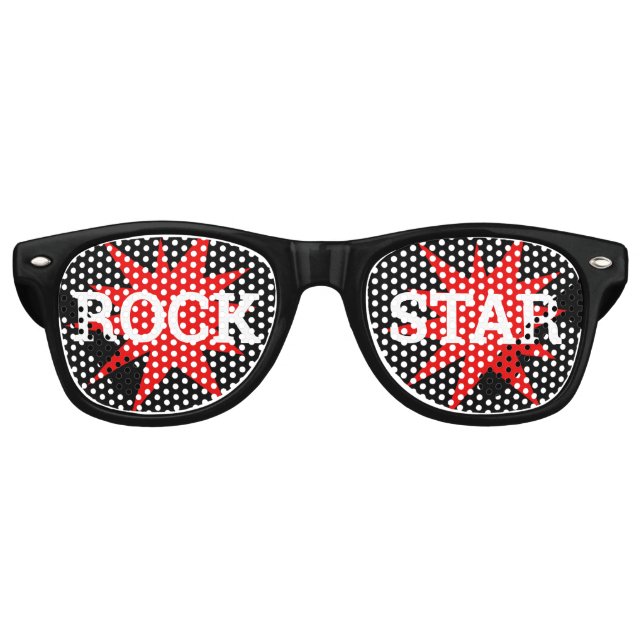 ROCK STAR retro Shades / Fun Party Sunglasses (Front)
