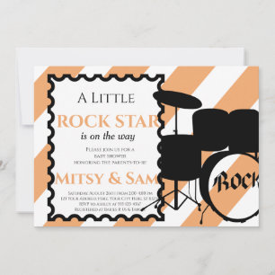 Rock Star Rock a Bye Baby Shower Invitation
