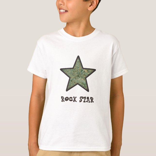Rock Star Rock Texture with Custom Text T-Shirt (Front)