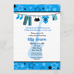 ROCK STAR Rocker Baby Shower Invitation