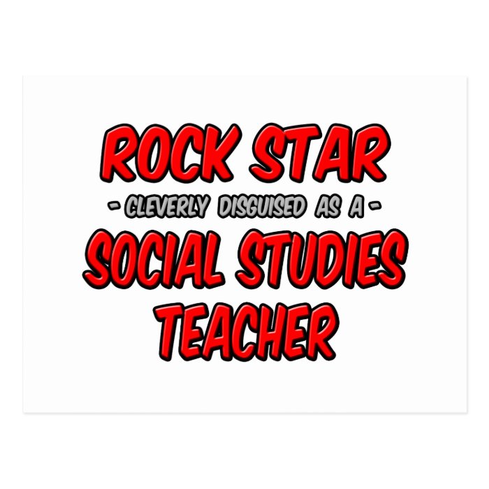 Rock StarSocial Studies Teacher Postcards