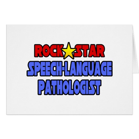 Rock Star Speech-Language Pathologist Cards (Front Horizontal)