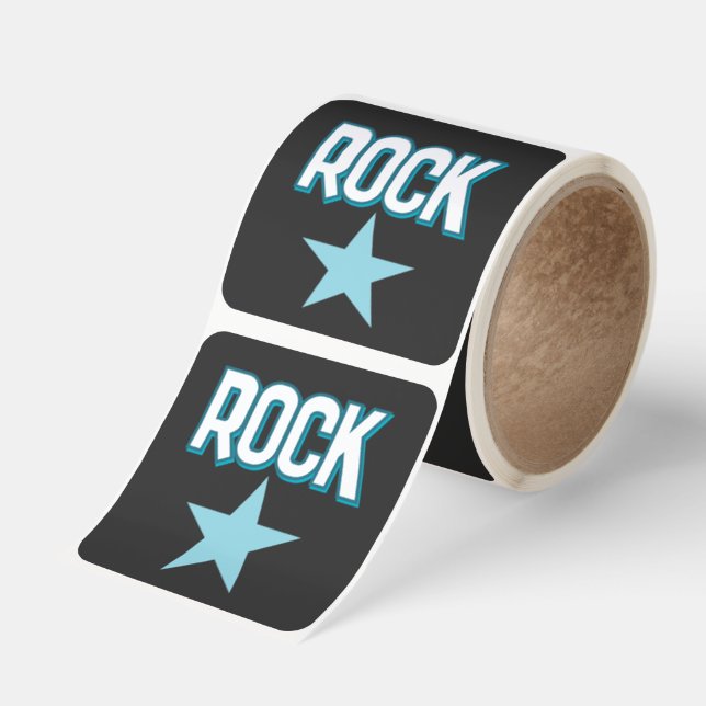 Rock Star  Square Sticker (Roll)