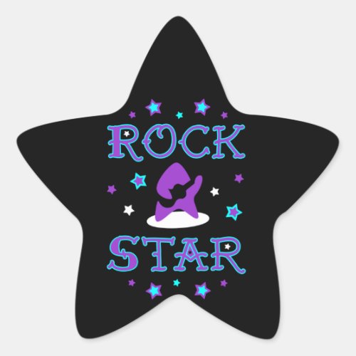 Rock star sticker