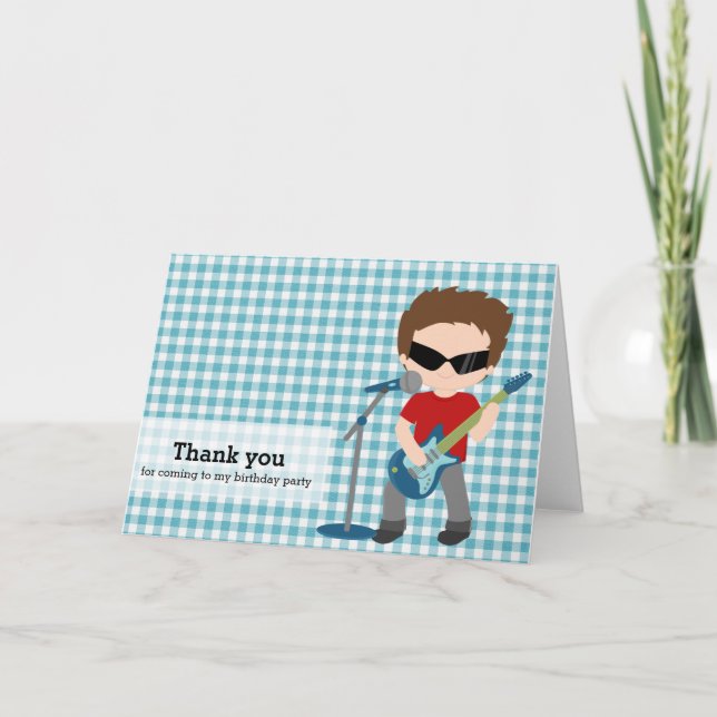 Rock Star Thank you Card (Front)