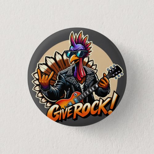Rock Star Turkey Button