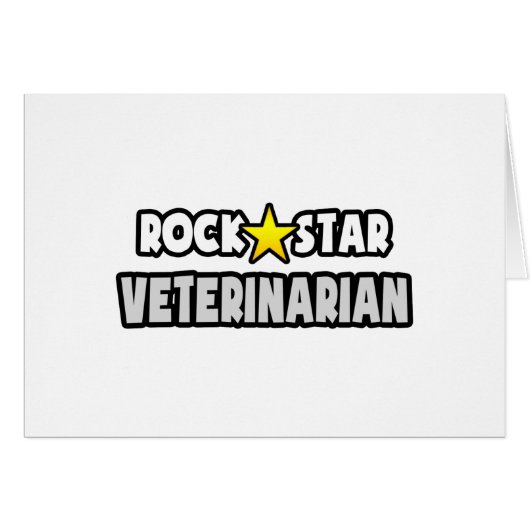 Rock Star Veterinarian Cards (Front Horizontal)