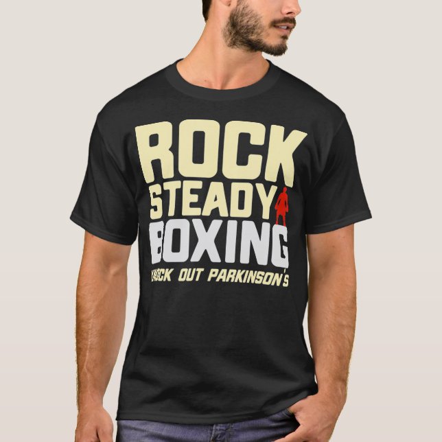 Rock Steady Boxing Coach Fight Parkinsons T-Shirt (Front)