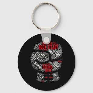 Rock Steady Boxing Glove Parkinsons  Keychain