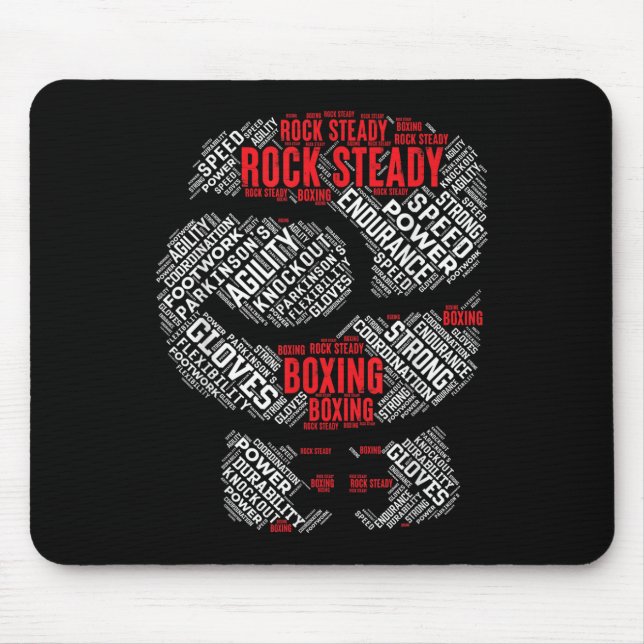 Rock Steady Boxing Glove Parkinsons  Mouse Pad (Front)
