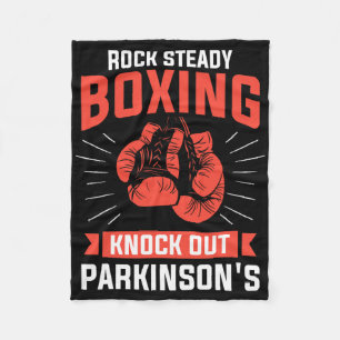 Rock Steady Boxing Knock Out Parkinson's Boxer Fleece Blanket