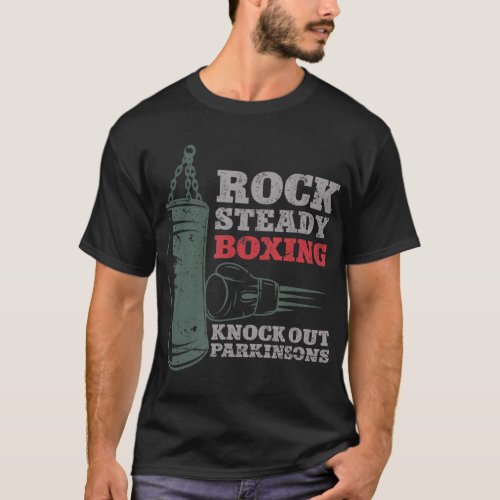 Rock Steady Boxing Knock out Parkinsons  Boxing  T_Shirt