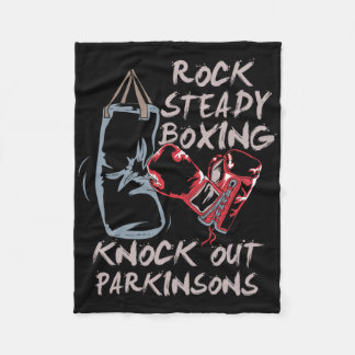 Rock Steady Boxing Knock Out Parkinsons Fleece Blanket
