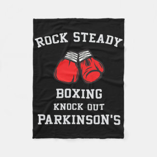 Rock Steady Boxing Knock Out Parkinsons  Fleece Blanket
