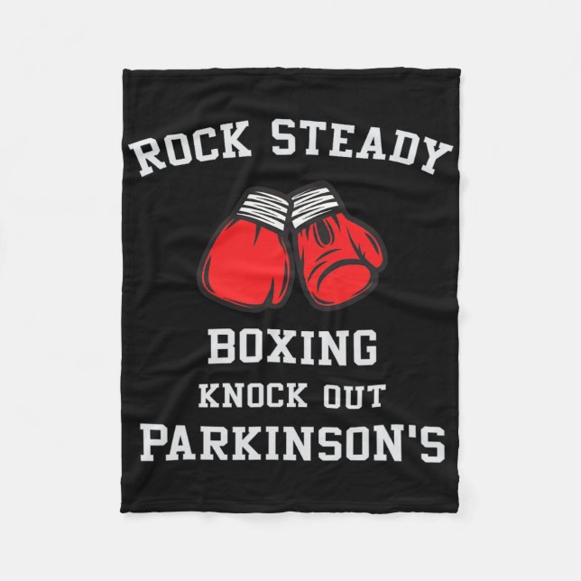 Rock Steady Boxing Knock Out Parkinsons  Fleece Blanket (Front)