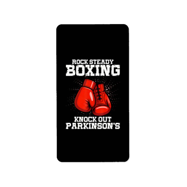 Rock Steady Boxing Knock Out Parkinson's  Label (Front)