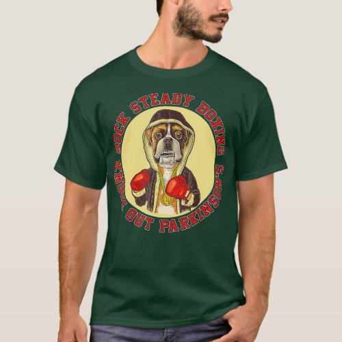 Rock Steady Boxing Parkinsons  Boxer Dog With T_Shirt